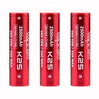 Vapcell K25 18650 Battery in Case