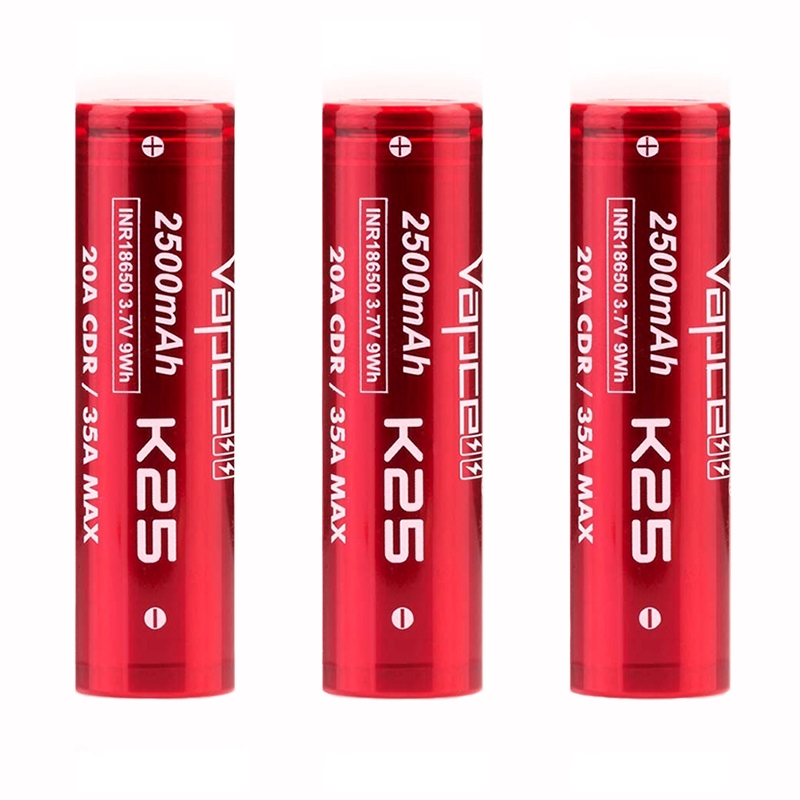 Vapcell K25 18650 Battery in Case